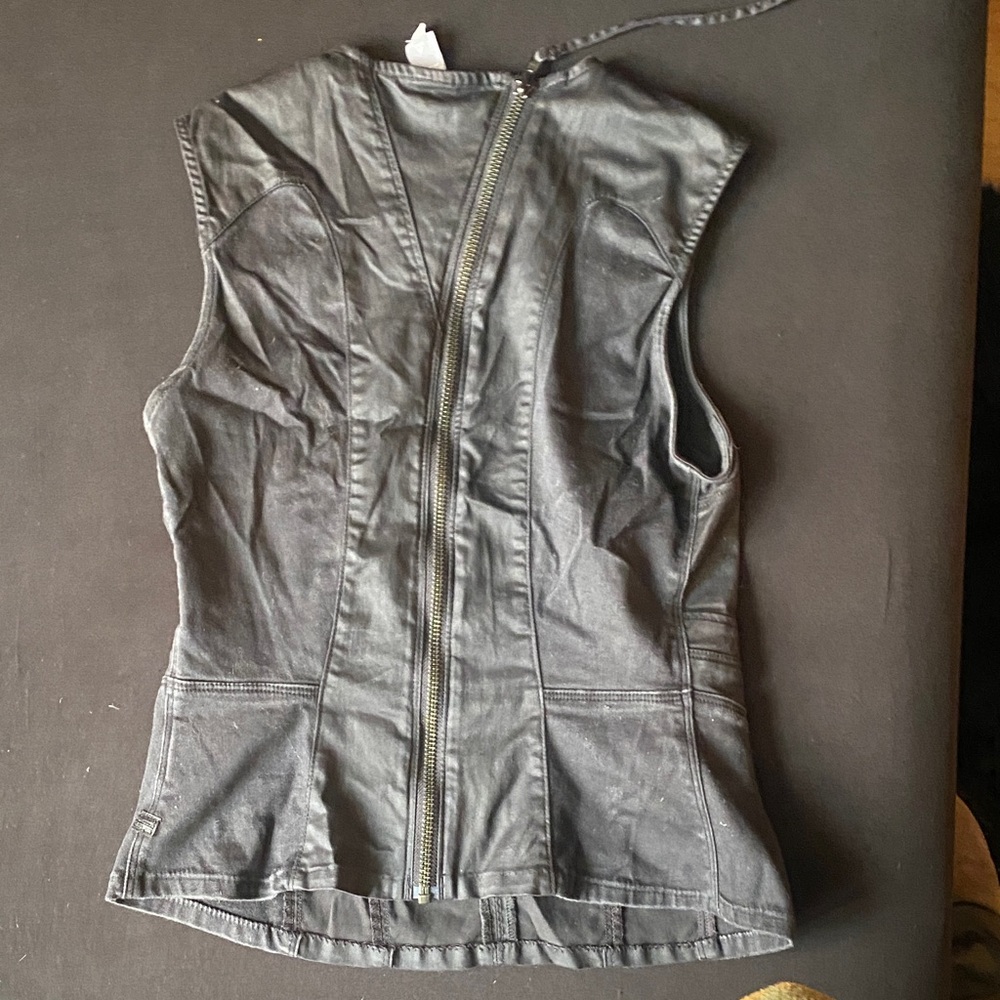 G-Star Women's Sleeveless black denim pendulum top, add edge to your denim S - Picture 2 of 7
